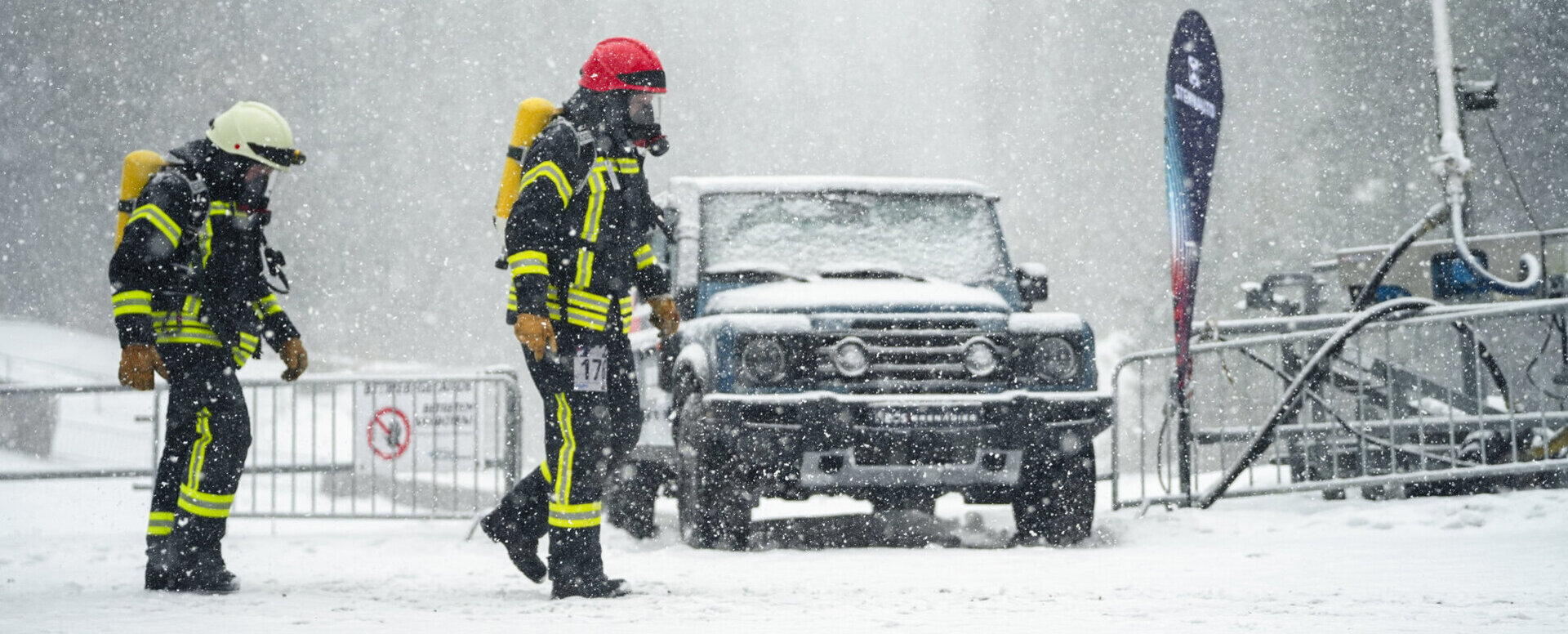 INEOS Grenadier beim Treppenlauf Stairrun der Feuerwehr in Oberhof - Thüringen