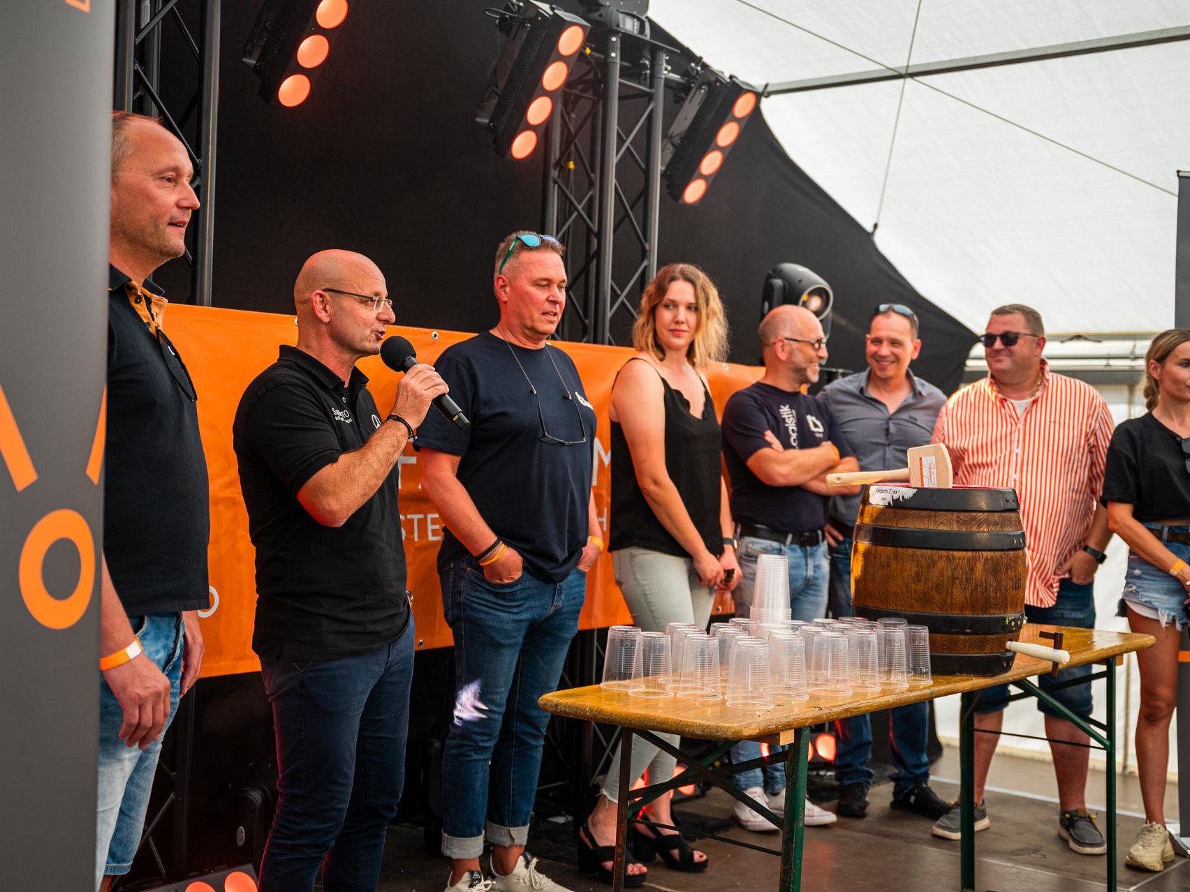 Torsten Schwalbe als Redner beim Truckerfest Kesselsdorf