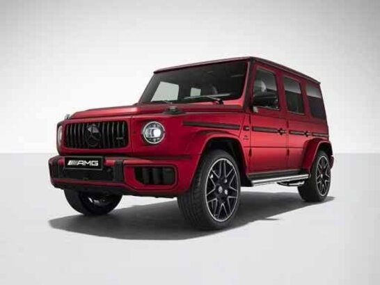 Die Mercedes-AMG G-KLASSE in rot von vorn