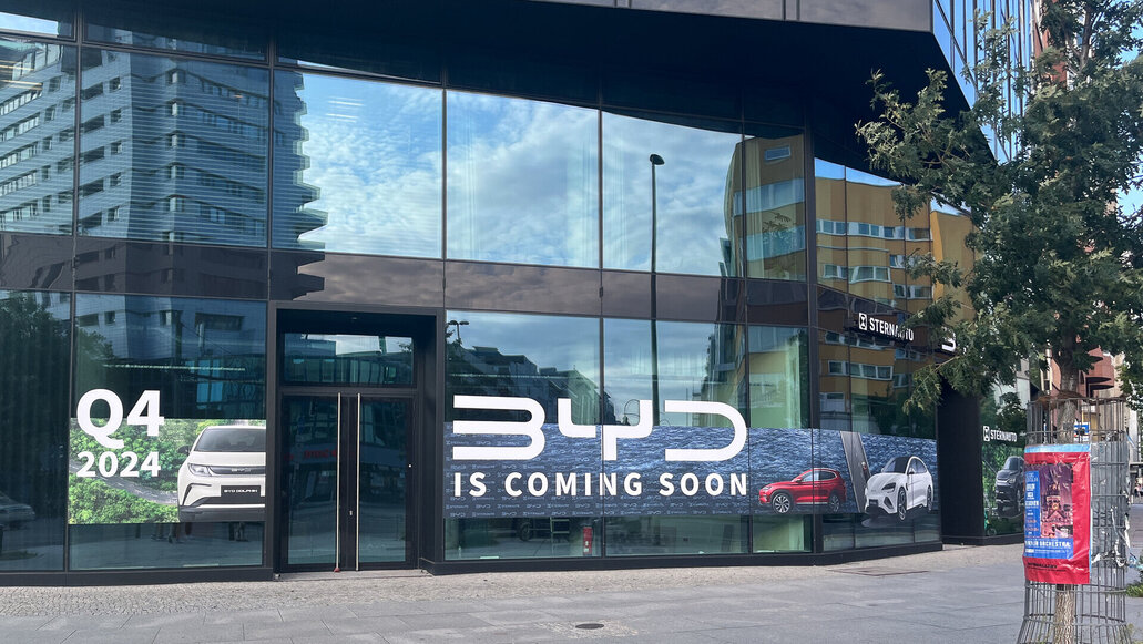 Der BYD Pioneer Store im „The Westlight“ Berlin entsteht