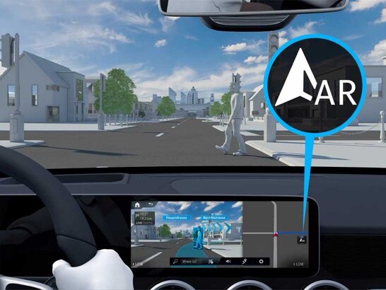 MBUX Augmented Reality für Navigation des Mercedes-AMG SL Roadster