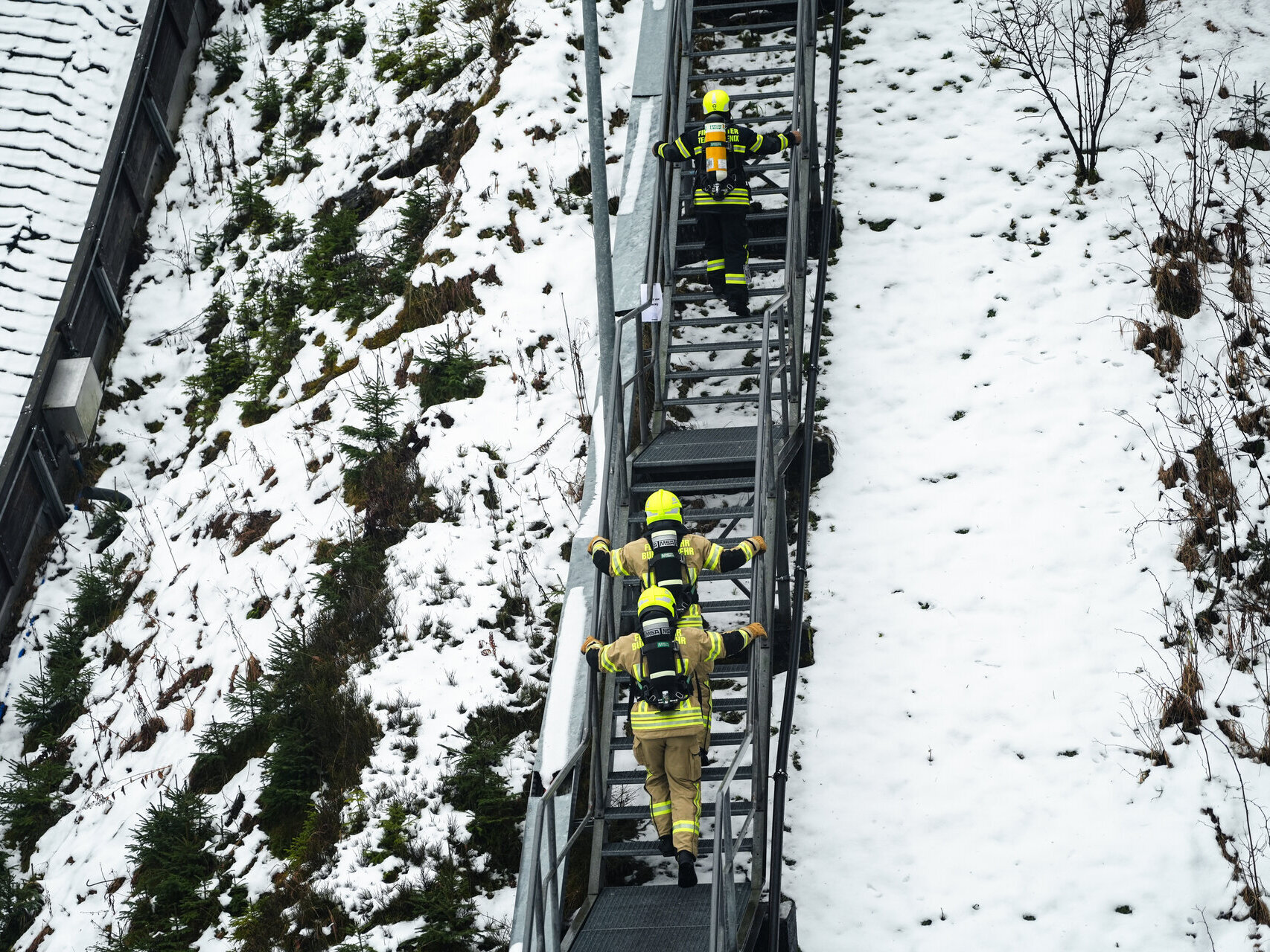 Treppenlauf Stairrun der Feuerwehr in Oberhof - Thüringen