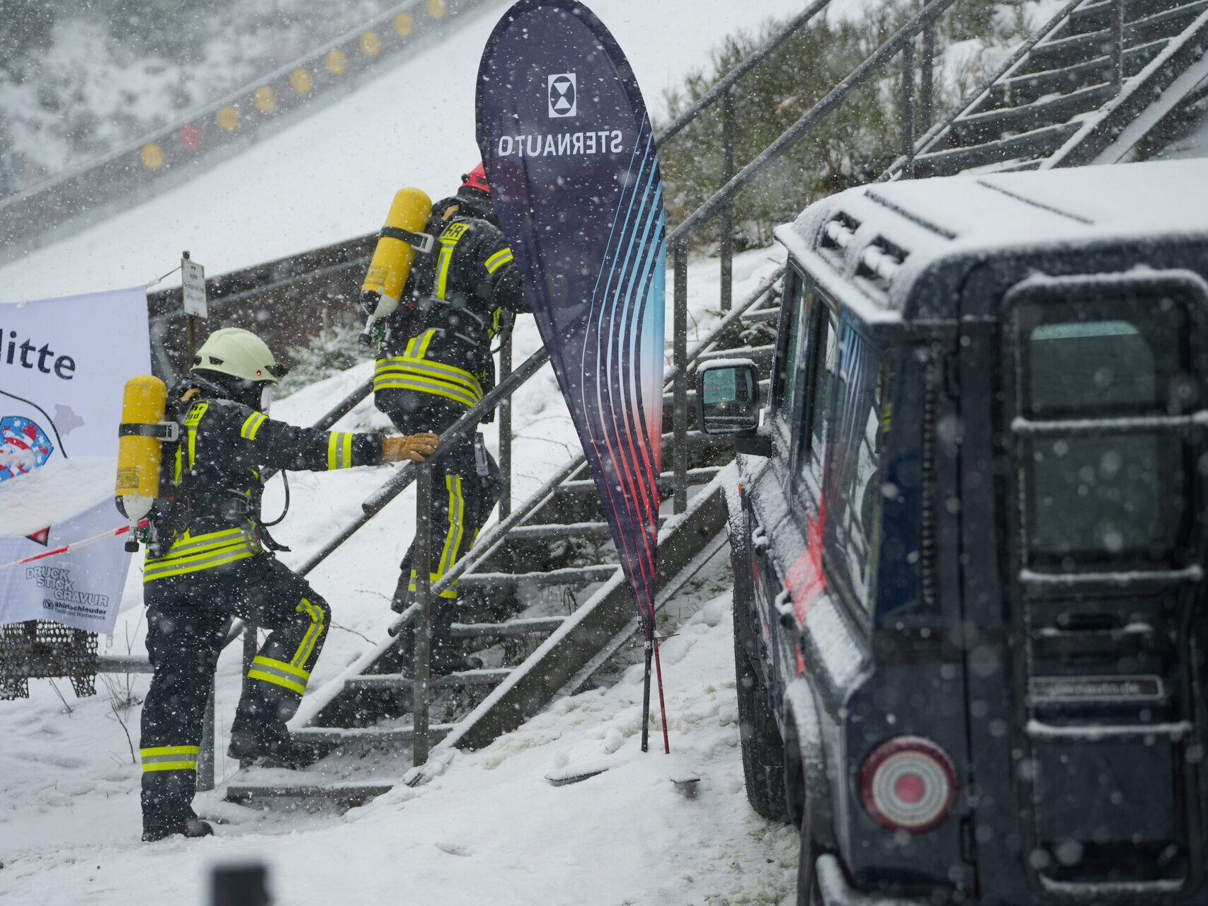 Treppenlauf Stairrun der Feuerwehr in Oberhof - Thüringen