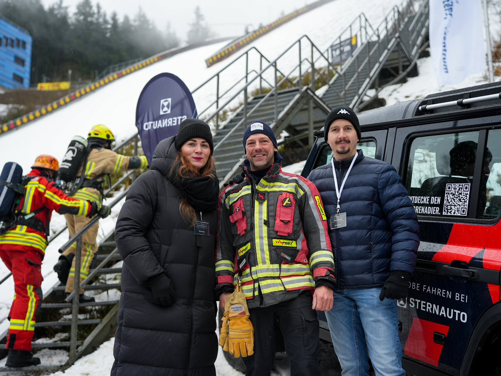 Treppenlauf Stairrun der Feuerwehr in Oberhof mit INEOS Grenadier - Thüringen