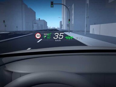 Head-up-Display der Mercedes-Benz E-Klasse Limousine