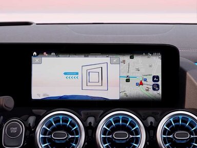 MBUX Augmented Reality für Navigation des Mercedes-Benz EQA