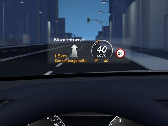 Mercedes Benz A-Klasse Head up Display