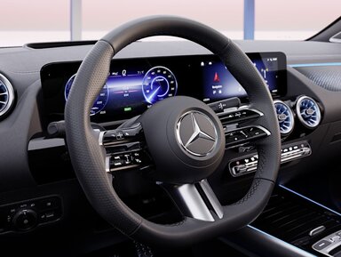 Sportliches Lenkrad des Mercedes-Benz EQA