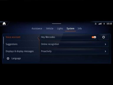 MBUX Sprach-Assistent des Mercedes-Benz EQA
