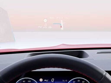 Head-up-Display des Mercedes-Benz EQB