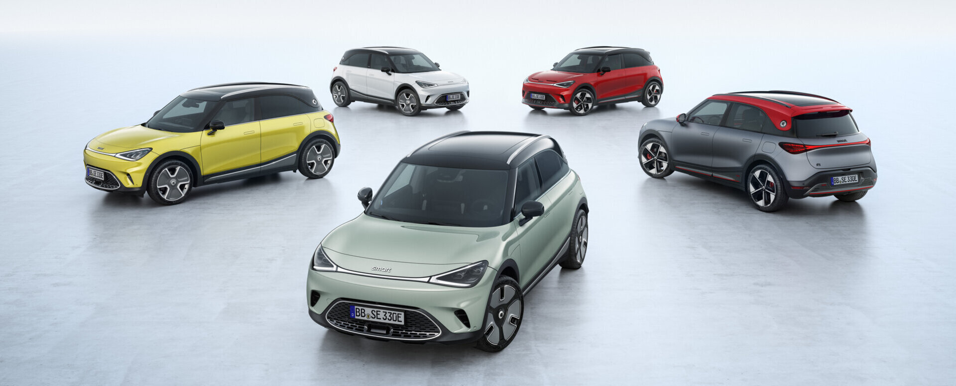 smart #1 Range in verschiedenen Farben