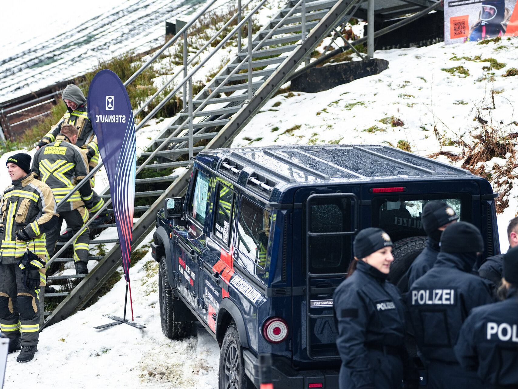 INEOS Grenadier beim Treppenlauf Stairrun der Feuerwehr in Oberhof - Thüringen