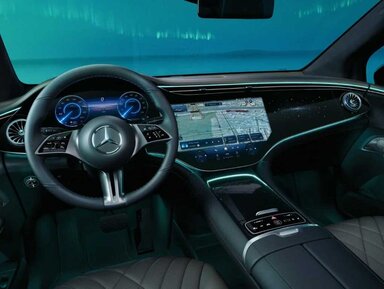 MBUX Hyperscreen des Mercedes-Benz EQE SUV