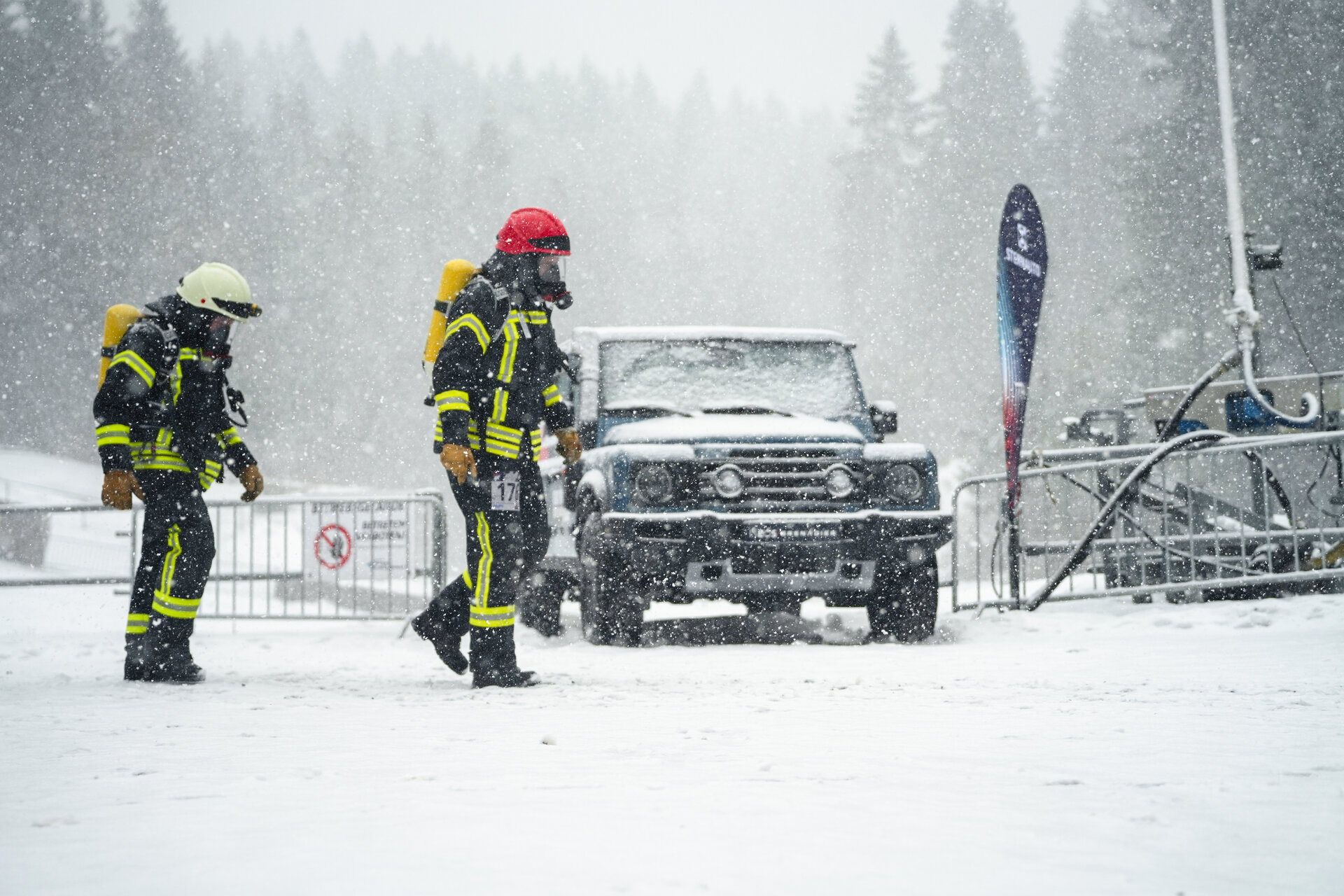 INEOS Grenadier beim Treppenlauf Stairrun der Feuerwehr in Oberhof - Thüringen